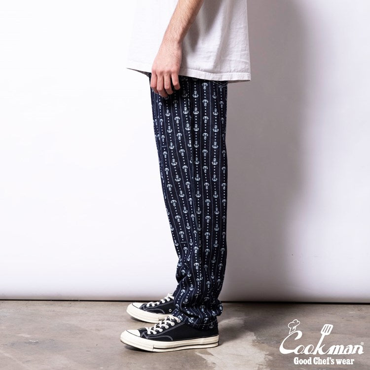 Cookman Chef Pants - Anchor Stripe Denim (All Sales Are Final)