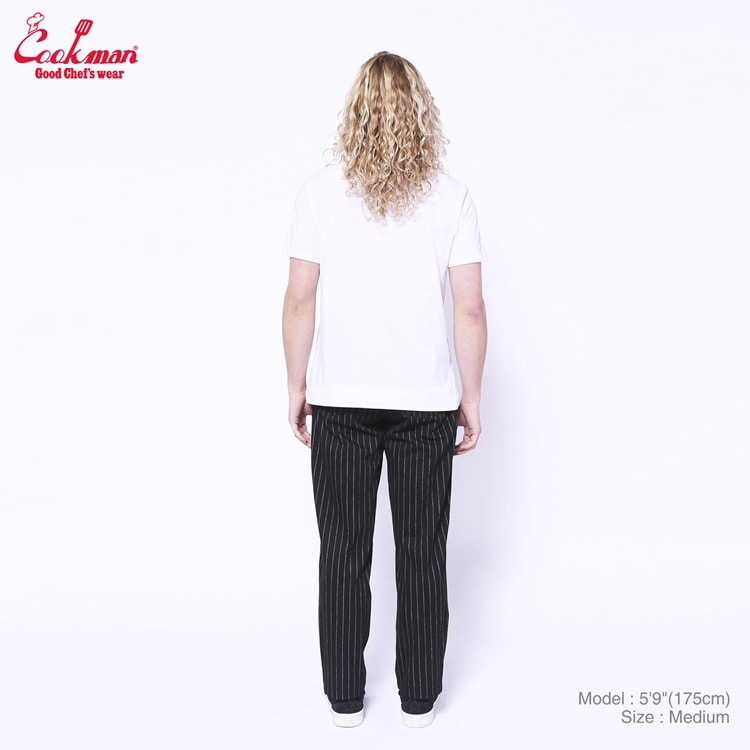 Cookman Chef Pants - Pin Stripe : Black