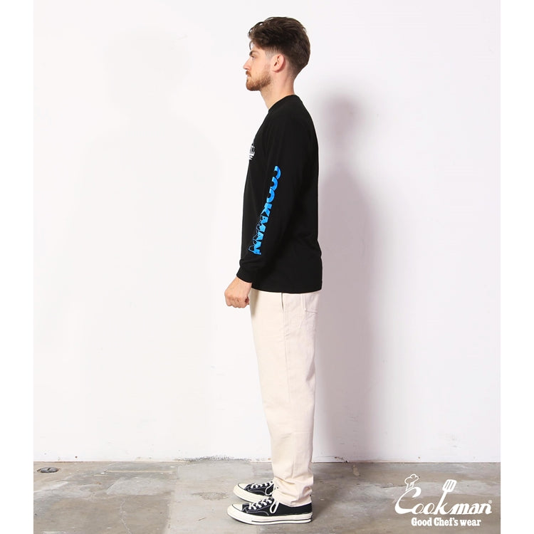 Cookman Long Sleeve Tees - Milk : Black