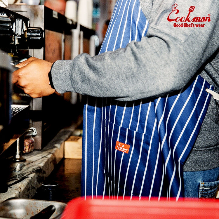 Cookman Long Apron - Stripe : Navy