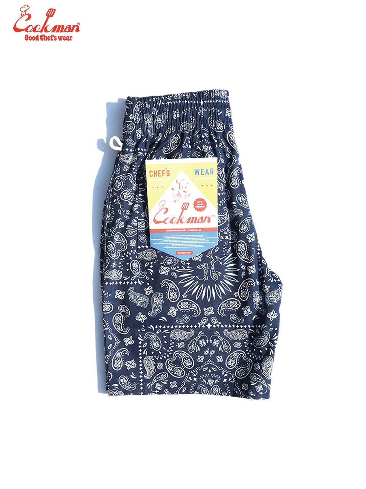 Chef Short Pants - Paisley : Navy