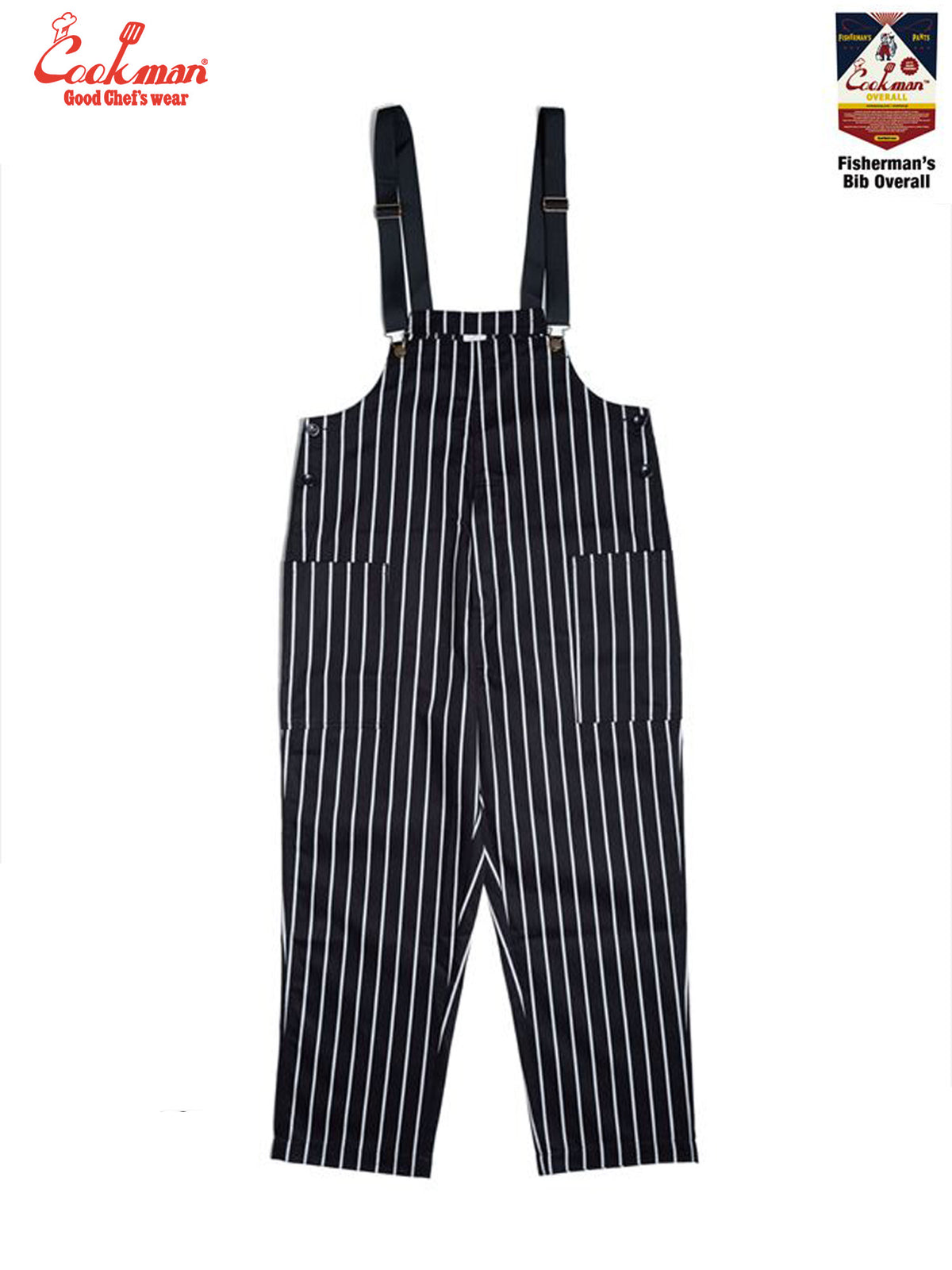 Fisherman's Bib Overall - Stripe : Black