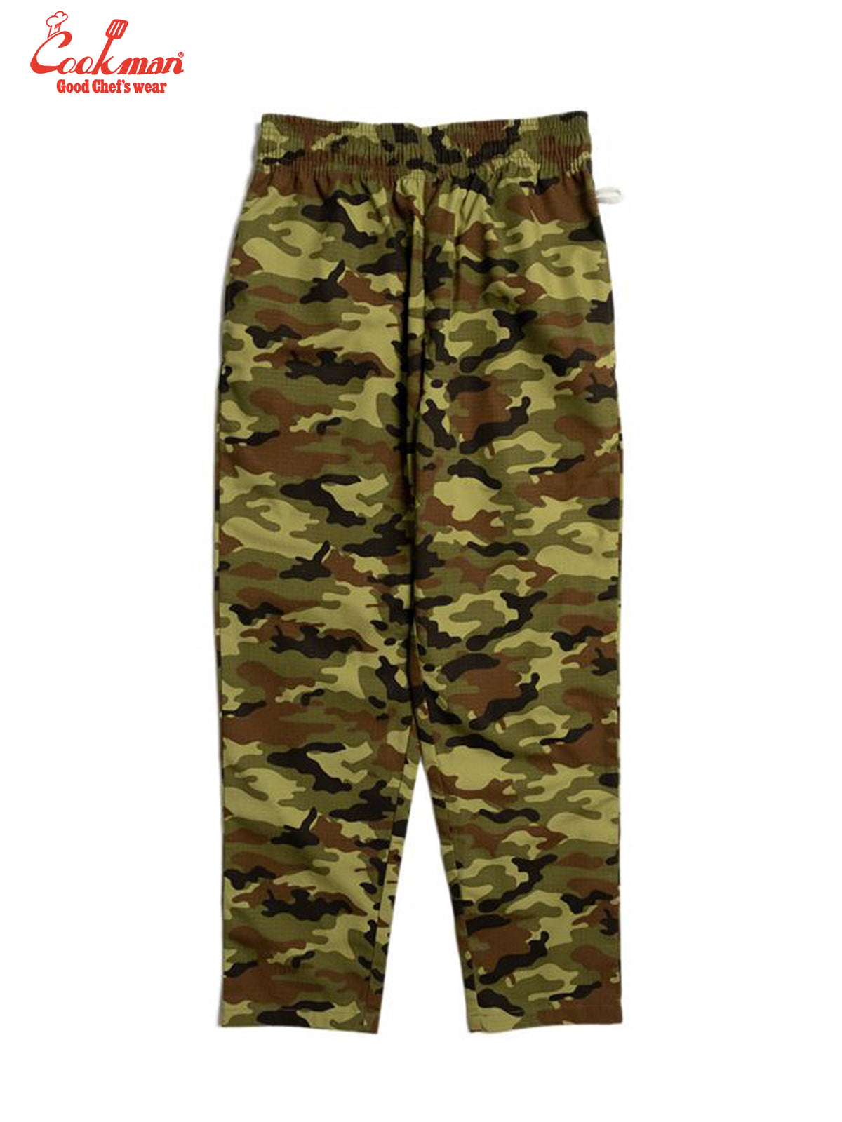 Chef Pants - Ripstop : Woodland Camo Green