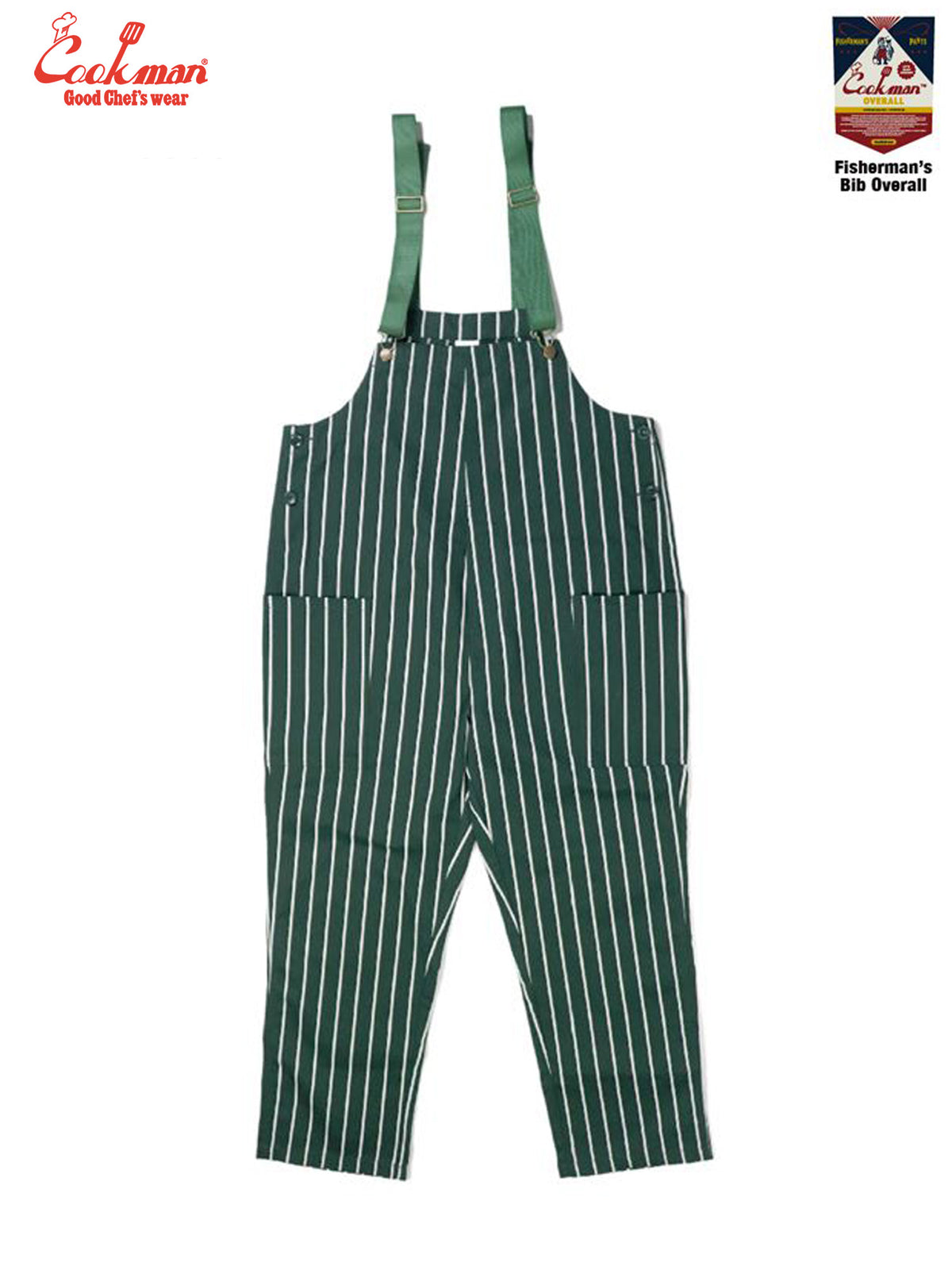 Fisherman's Bib Overall - Stripe : Dark Green