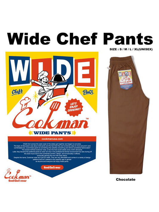 Wide Chef Pants - Chocolate