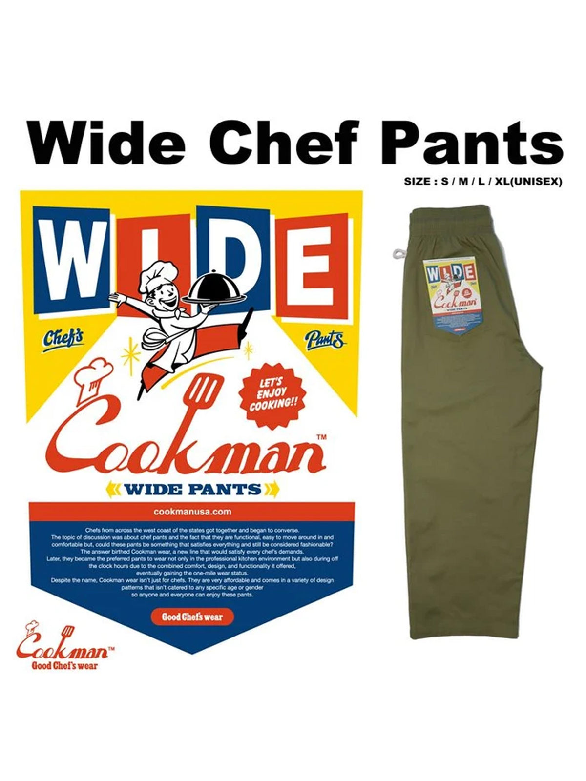 Wide Chef Pants - Olive