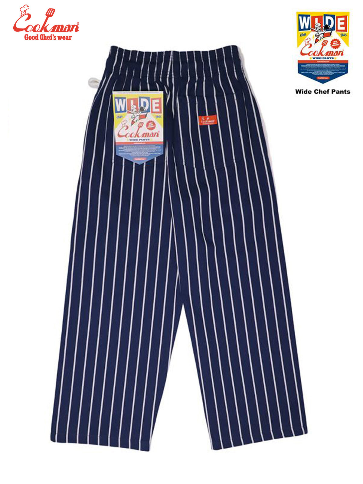 Wide Chef Pants - Stripe : Navy