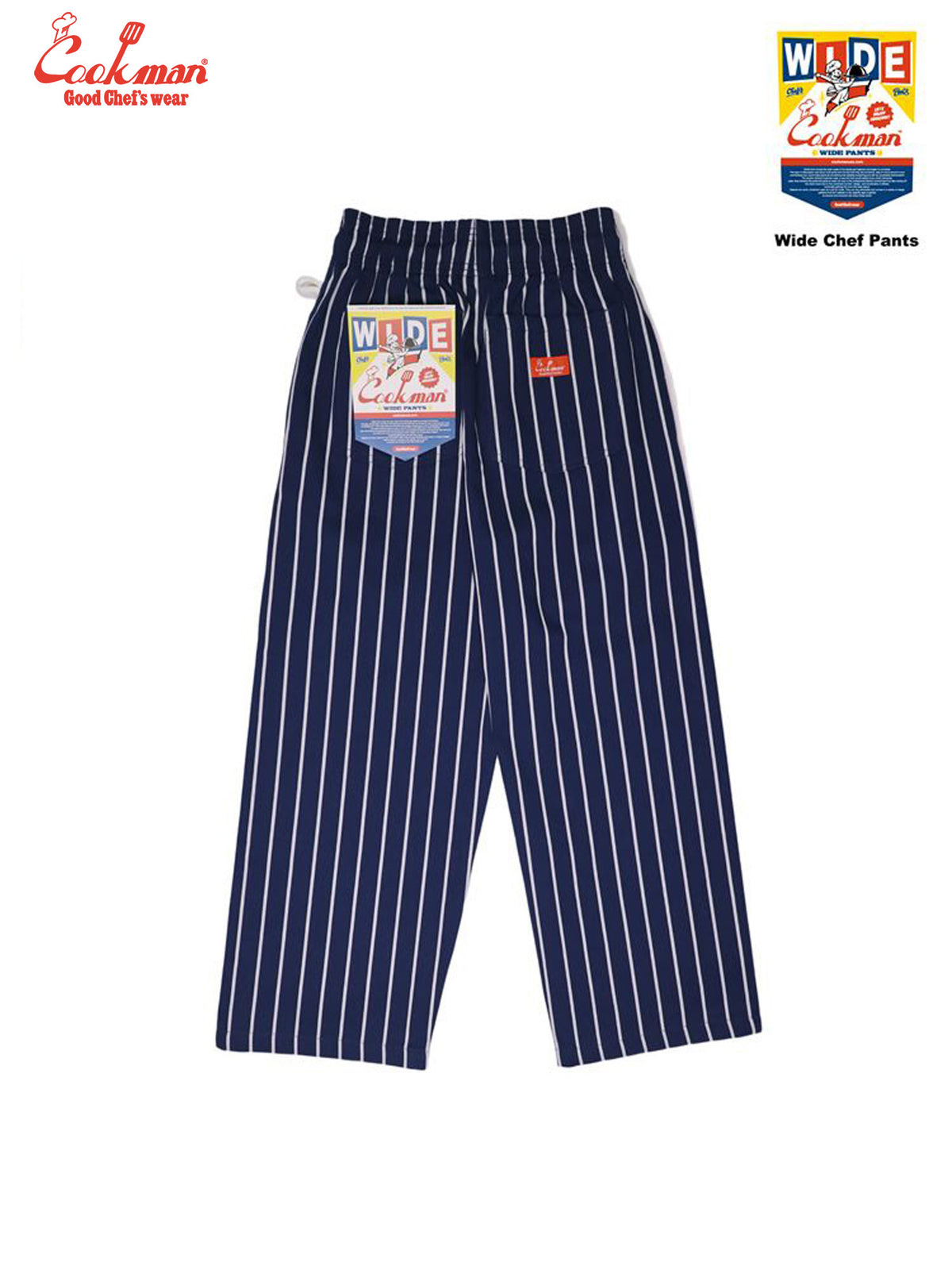 Wide Chef Pants - Stripe : Navy