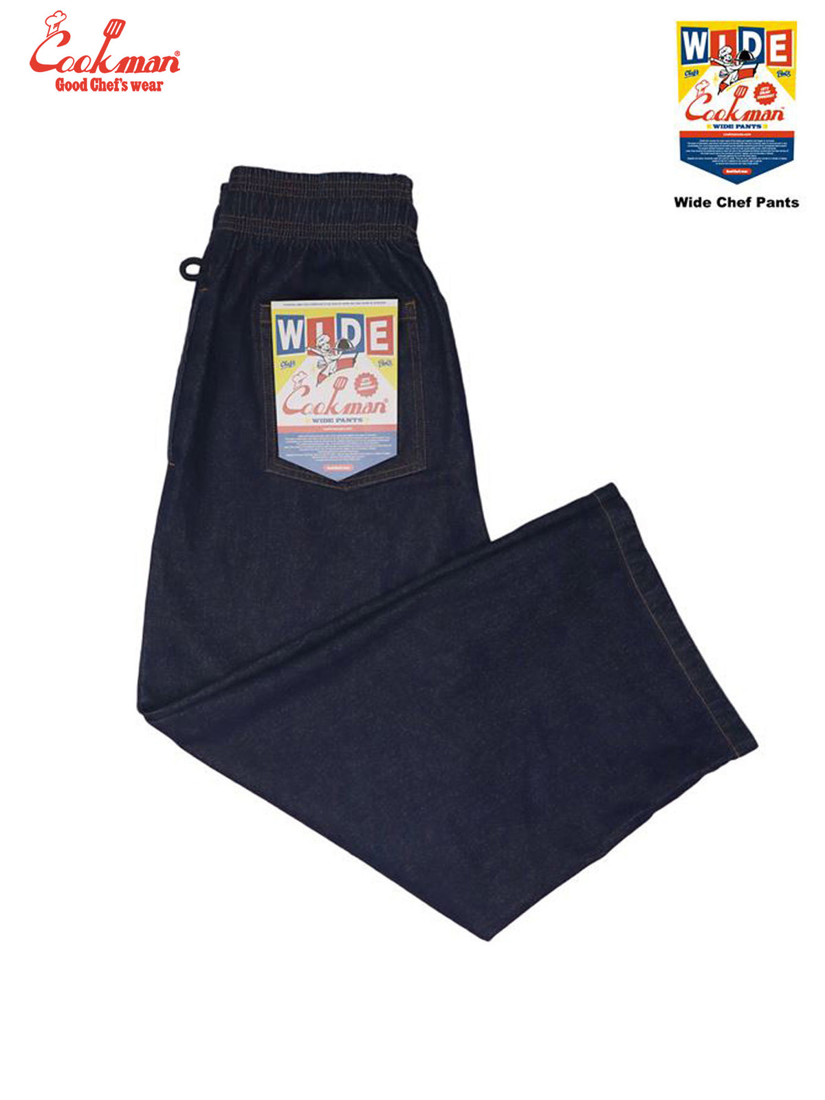 Wide Chef Pants - Denim : Navy