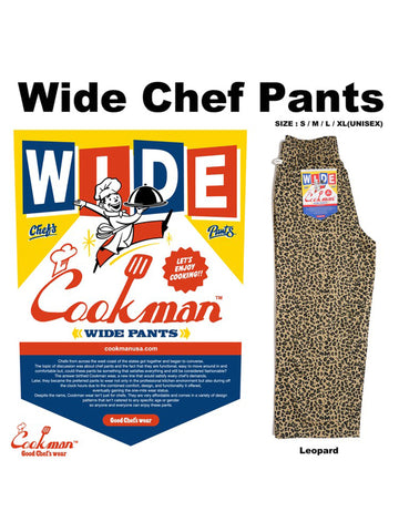 Wide Chef Pants - Leopard