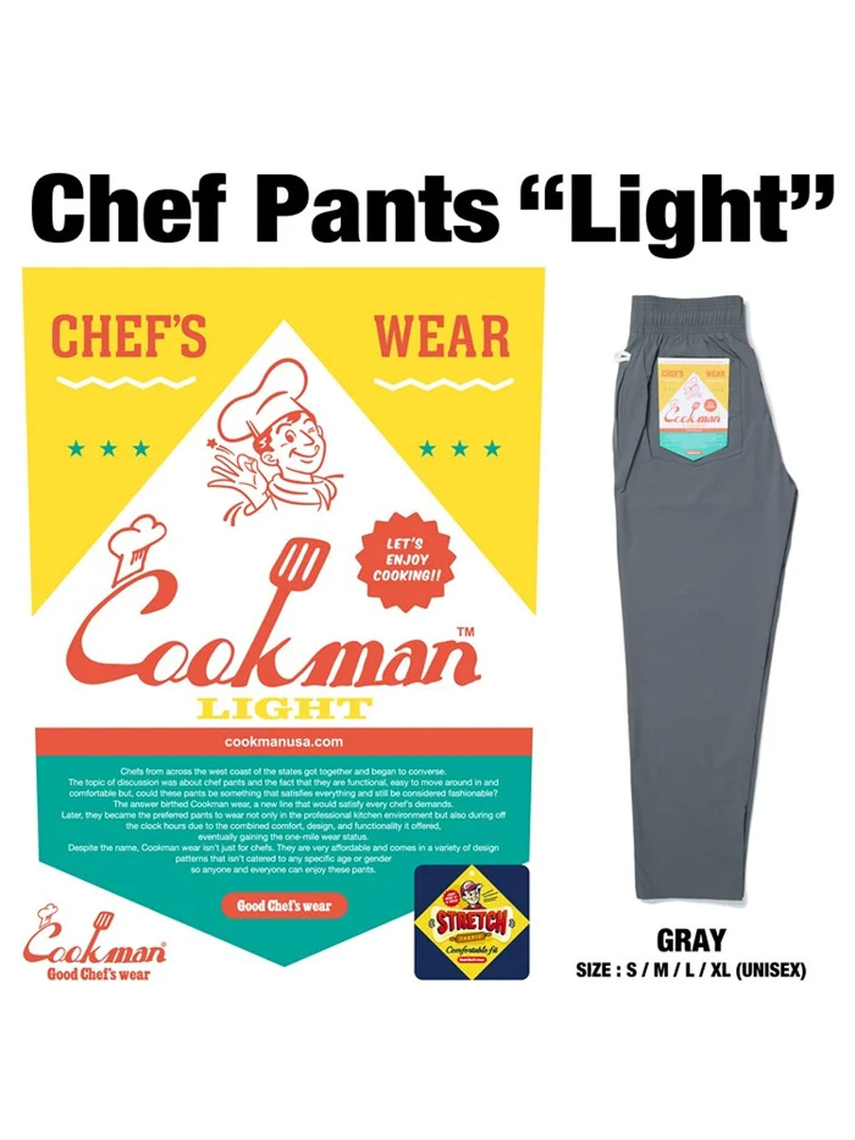 Chef Pants - "Light" : Gray