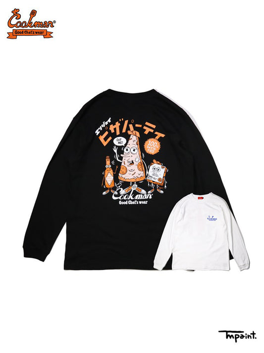 Long Sleeve Tees - TM Paint Pizza Party : Black