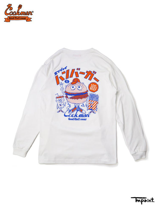 Long Sleeve Tees - TM Paint Burger : White