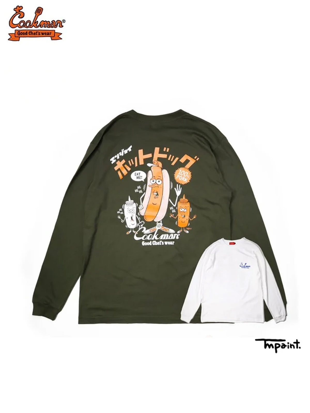 Long Sleeve Tees - TM Paint Hot Dog : Green
