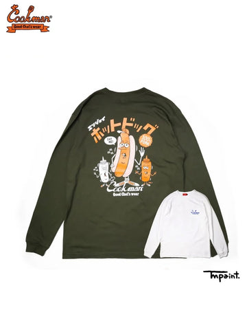 Long Sleeve Tees - TM Paint Hot Dog : Green