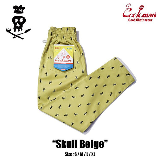 Cookman Chef Pants - Skull : Beige