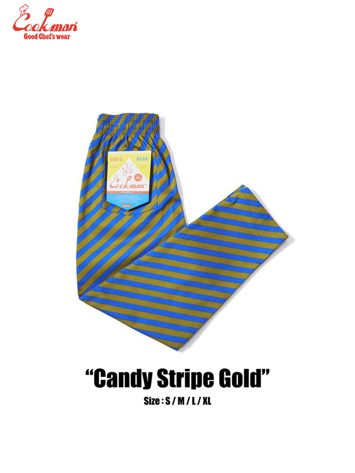 Chef Pants - Candy Stripe : Gold