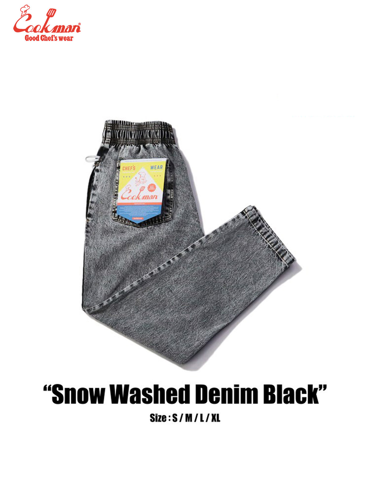 Chef Pants - Snow Washed Denim : Black