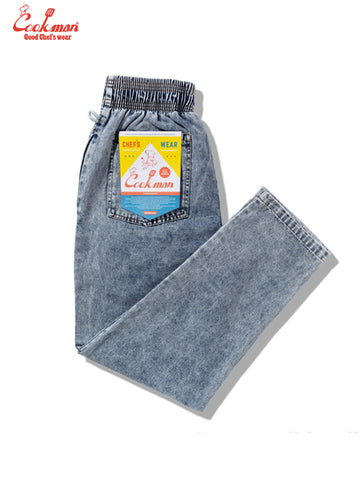 Chef Pants - Snow Washed Denim : Blue