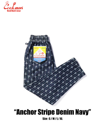 Chef Pants - Anchor Stripe Denim
