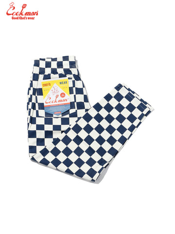 Chef Pants - Checker : Navy