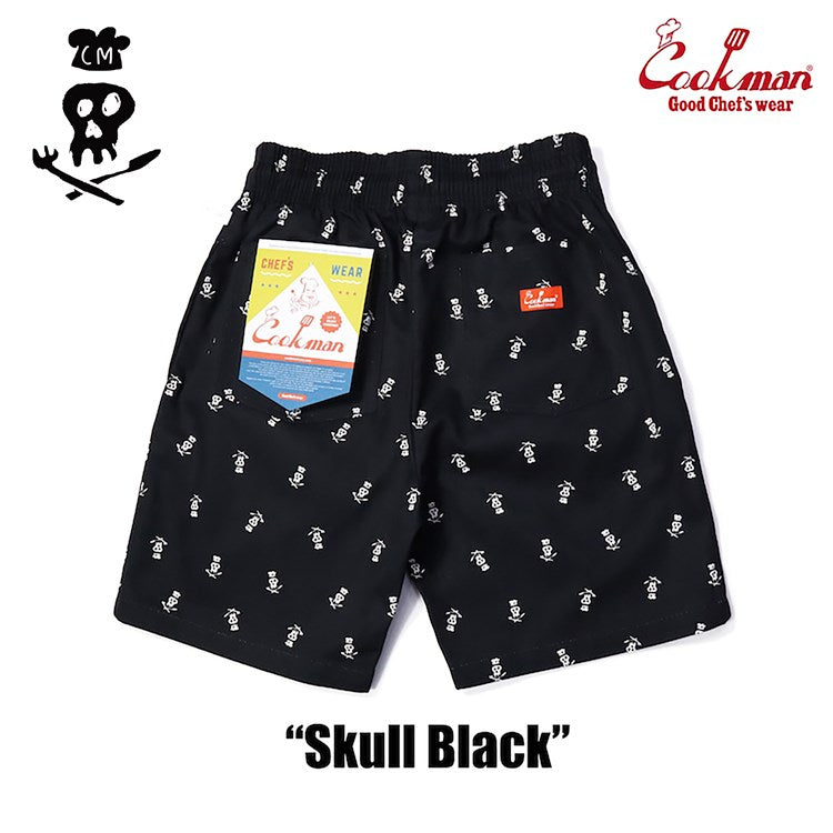 Chef Short Pants - Skull  : Black