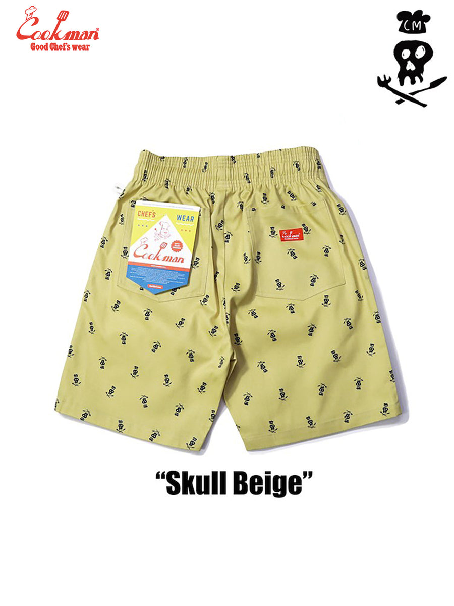Chef Short Pants - Skull  : Beige