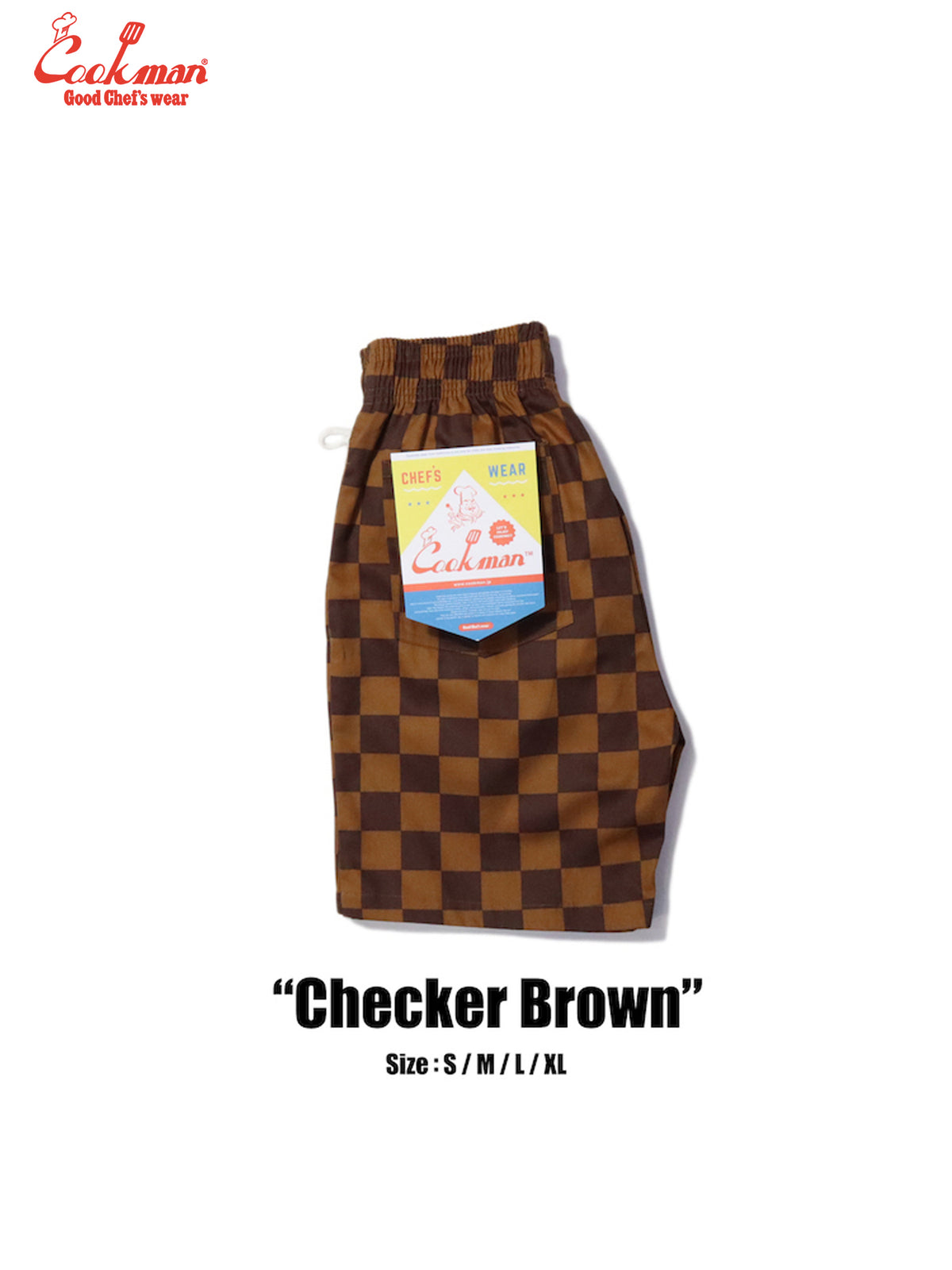 Chef Short Pants - Checker : Brown