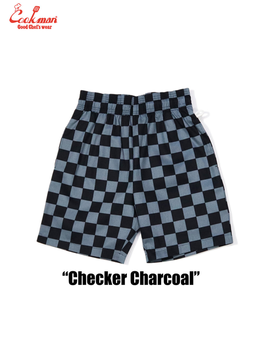 Chef Short Pants - Checker : Charcoal