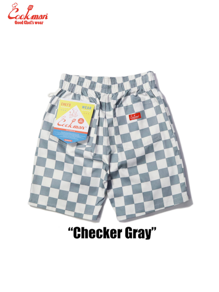Chef Short Pants - Checker : Gray