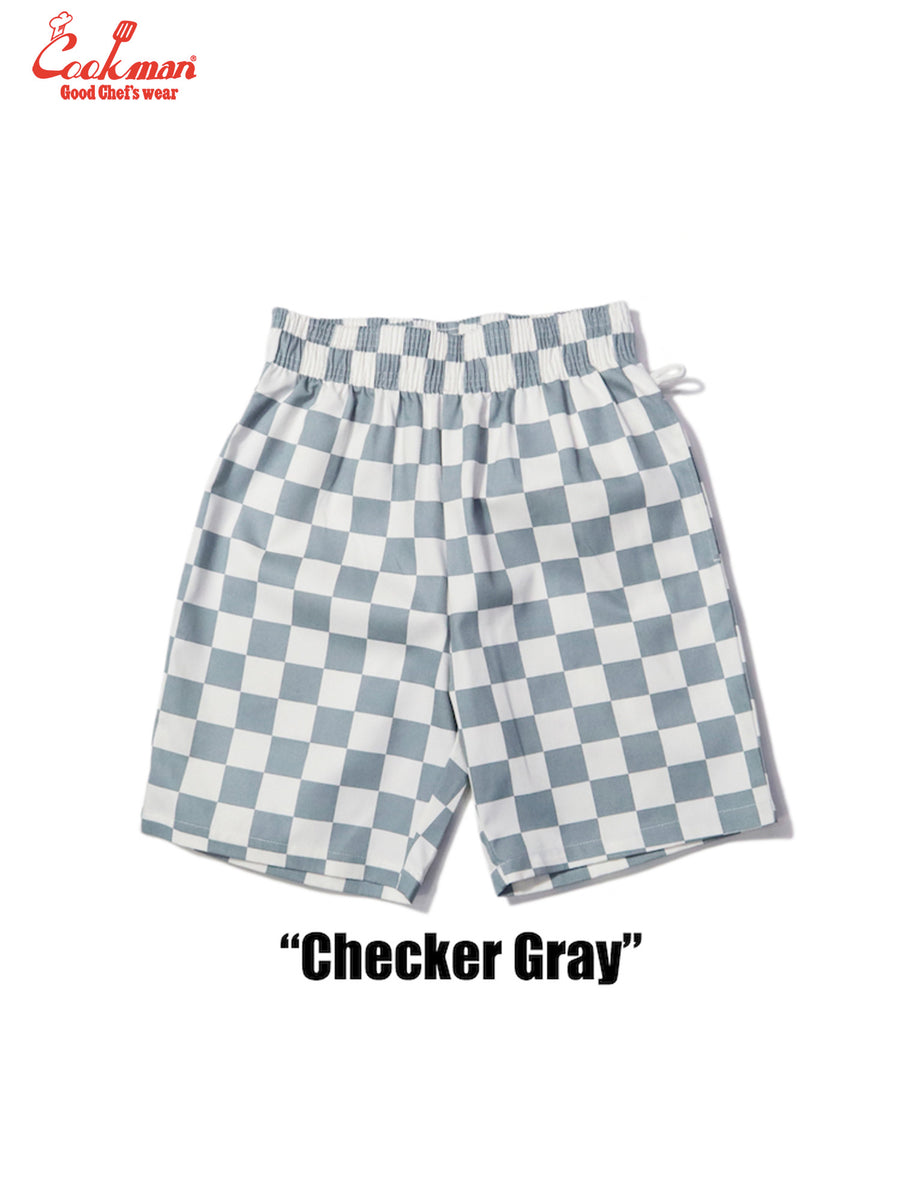 Chef Short Pants - Checker : Gray