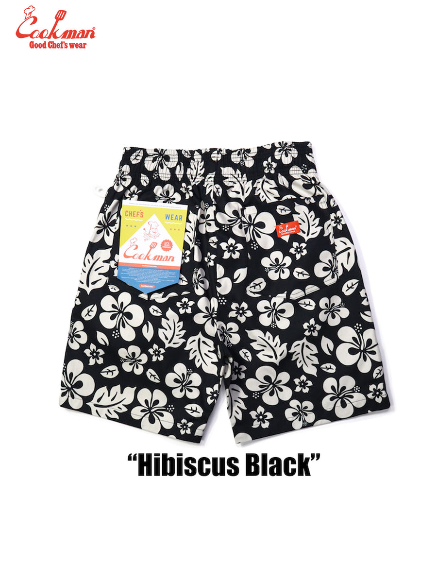 Chef Short Pants - Hibiscus : Black
