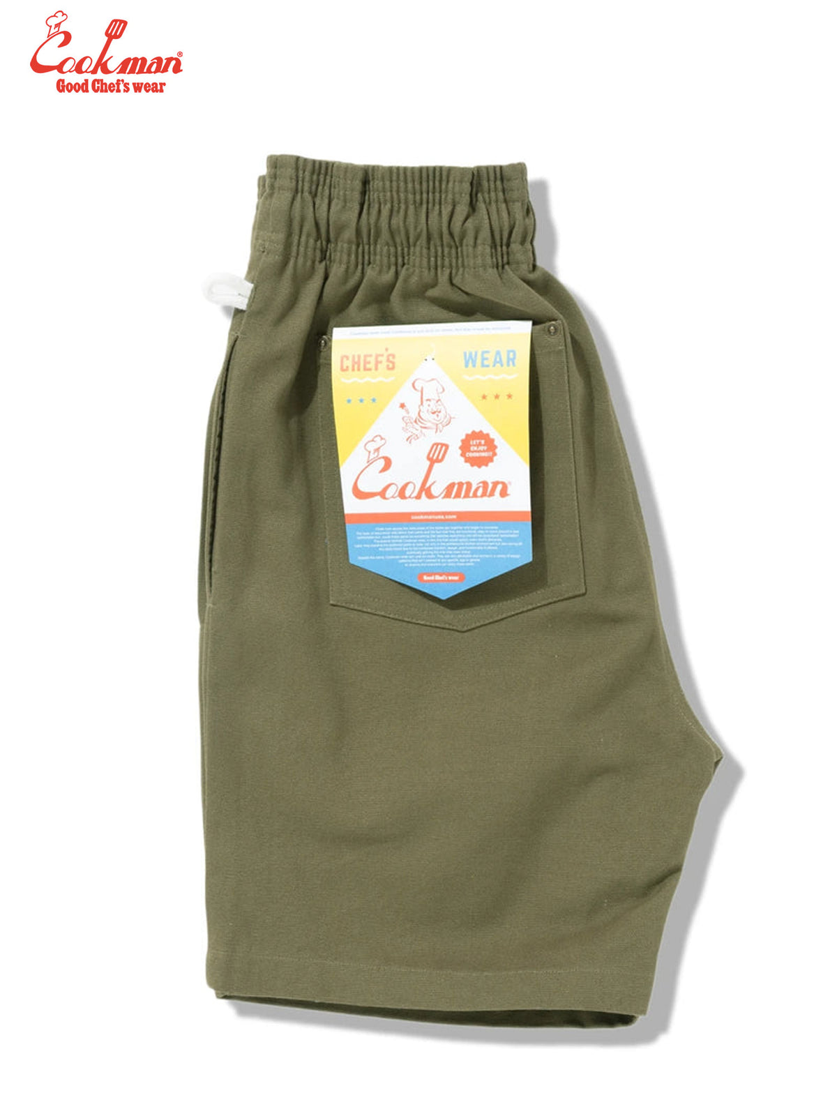 Chef Short Pants - Front pocket : Olive