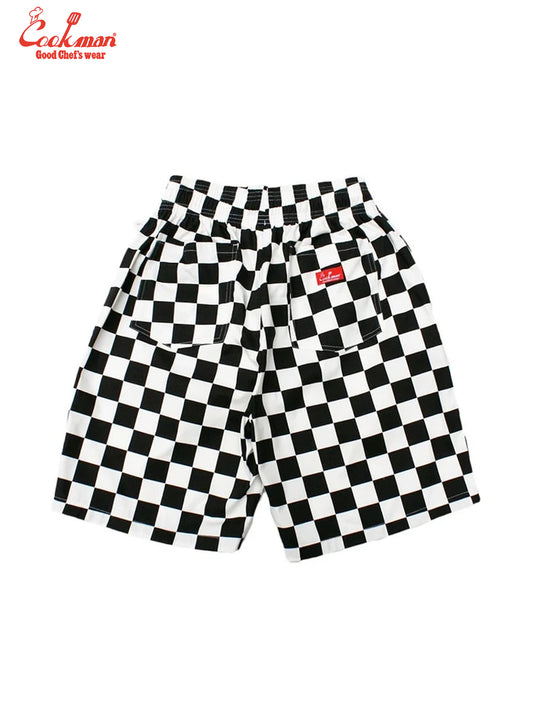 Chef Short Pants - Checker : Black