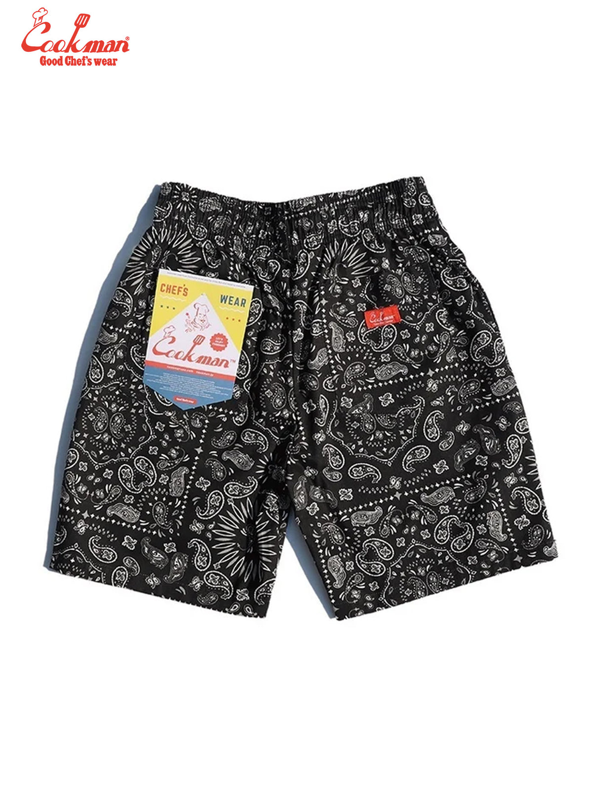 Chef Short Pants - Paisley : Black