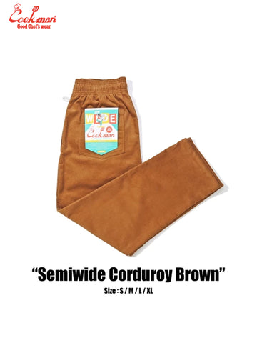 Chef Pants Semiwide- Corduroy : Brown