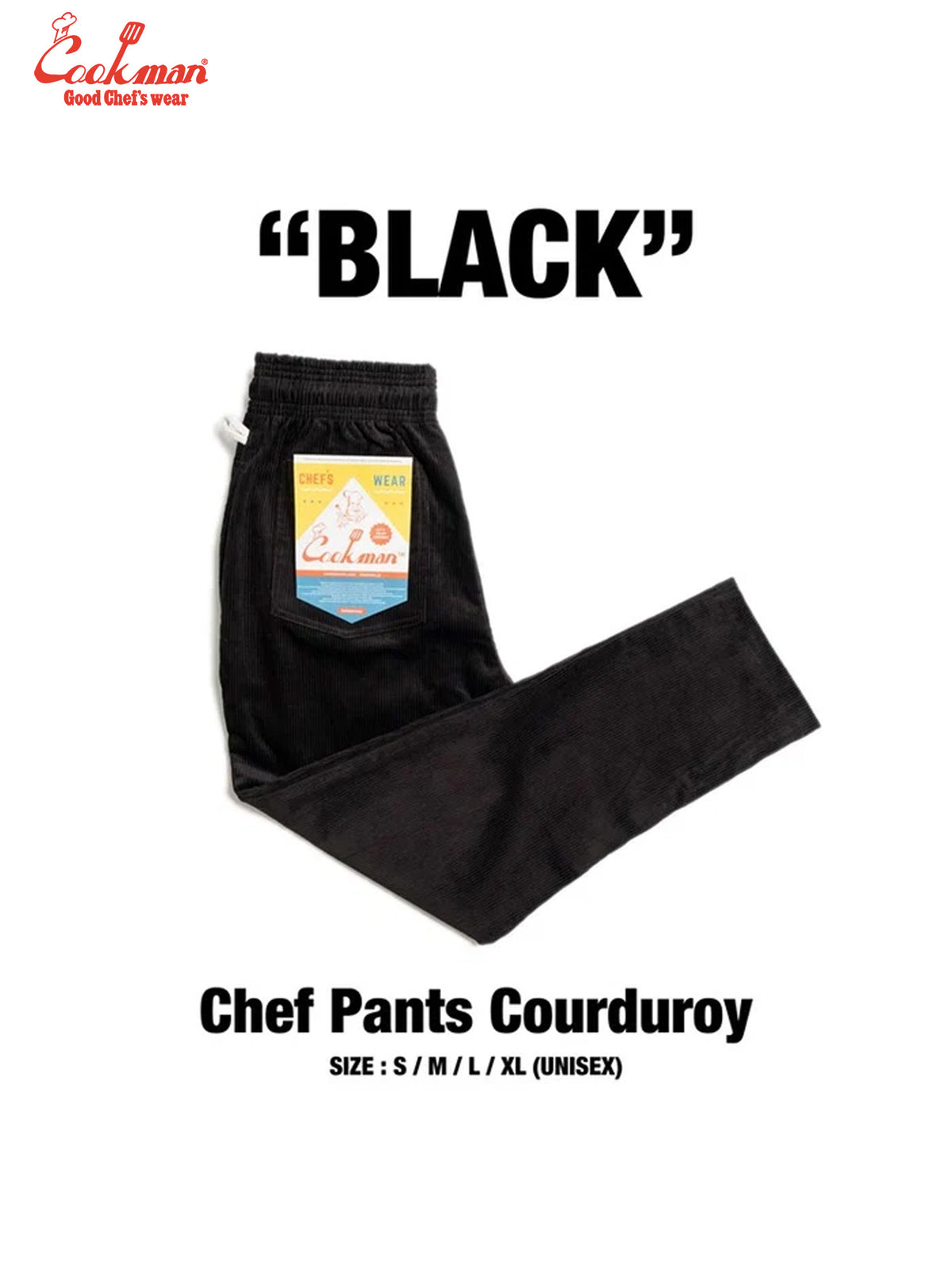 Chef Pants - Corduroy : Black