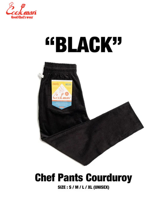 Chef Pants - Corduroy : Black