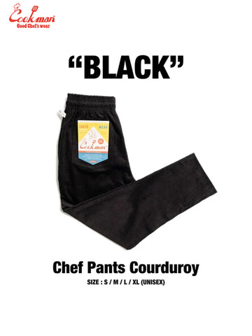 Chef Pants - Corduroy : Black