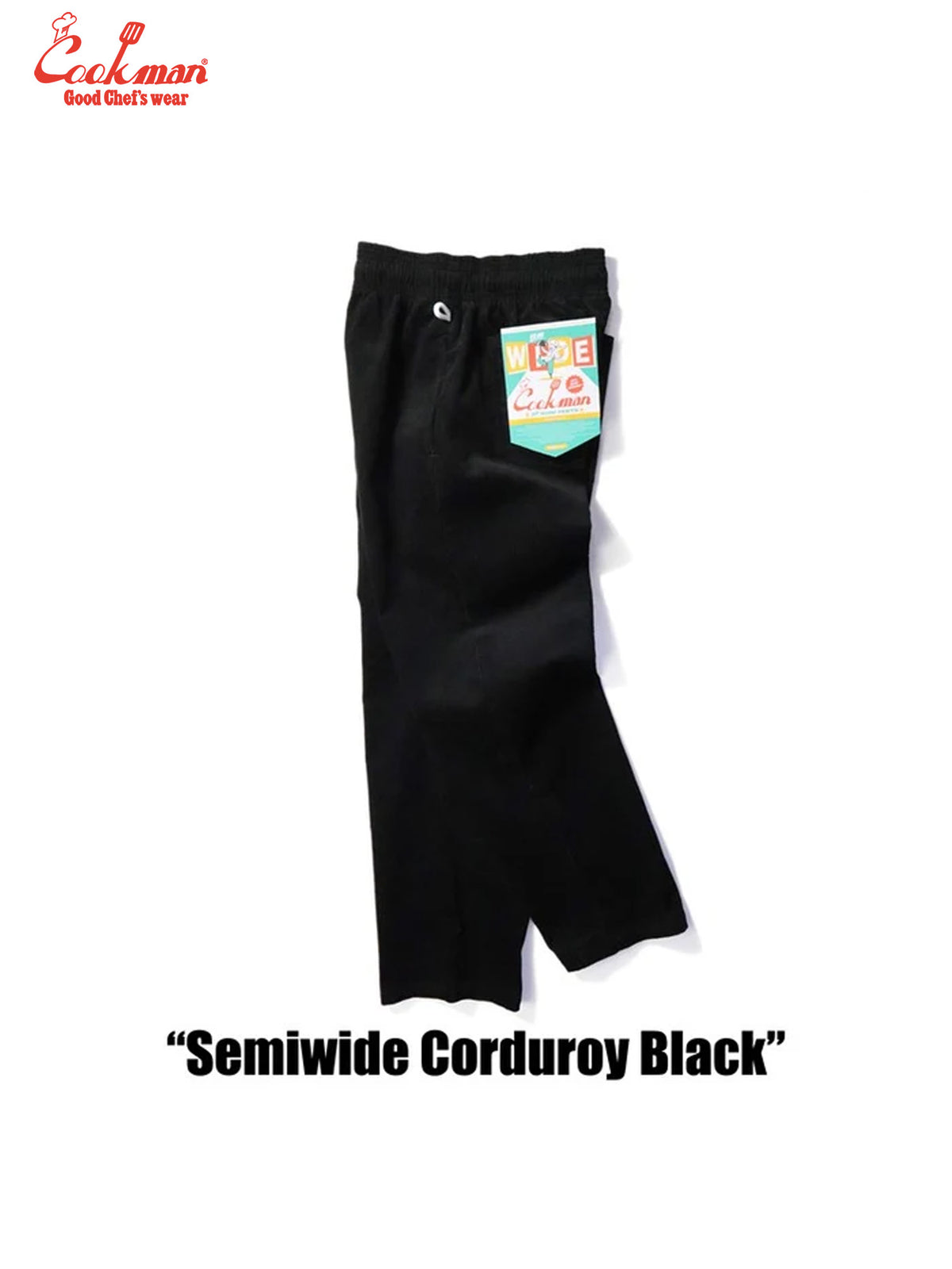 Chef Pants Semiwide- Corduroy : Black