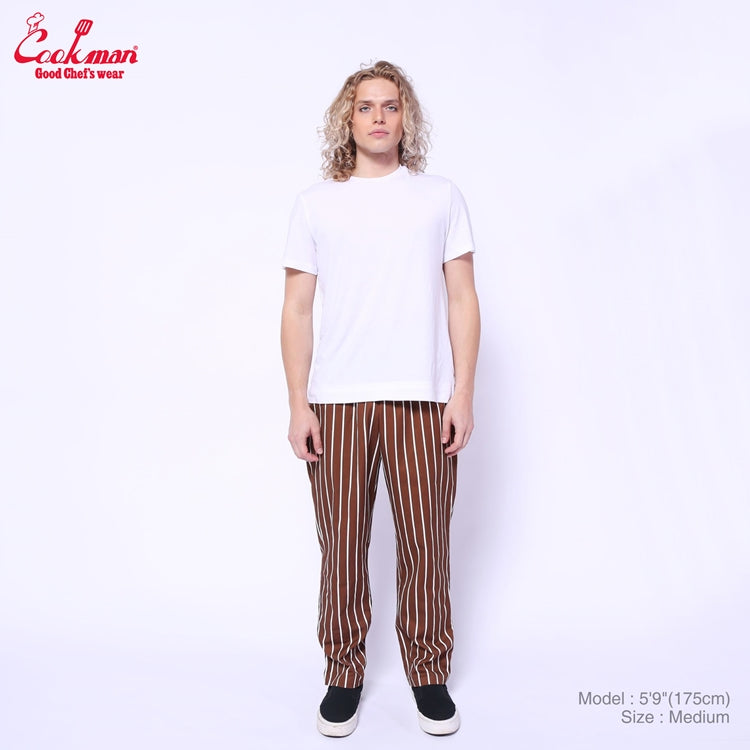 Cookman Chef Pants - Stripe : Sequoia Brown