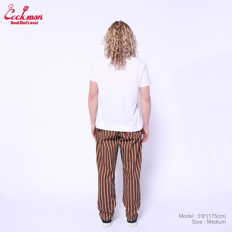 Cookman Chef Pants - Stripe : Sequoia Brown