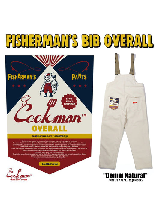 Fisherman's Bib Overall - Denim : Natural