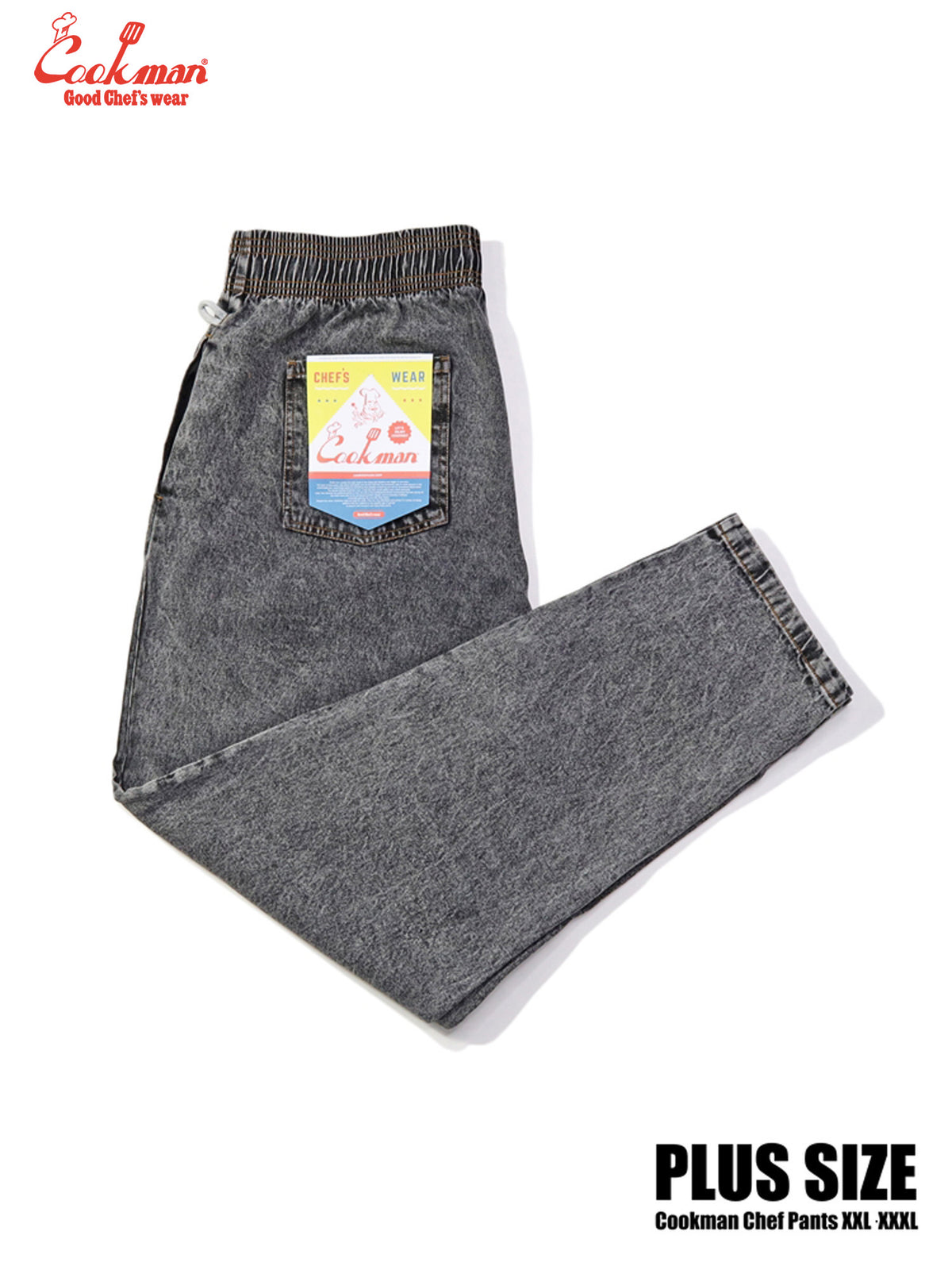 Chef Pants - Snow Washed Denim : Black