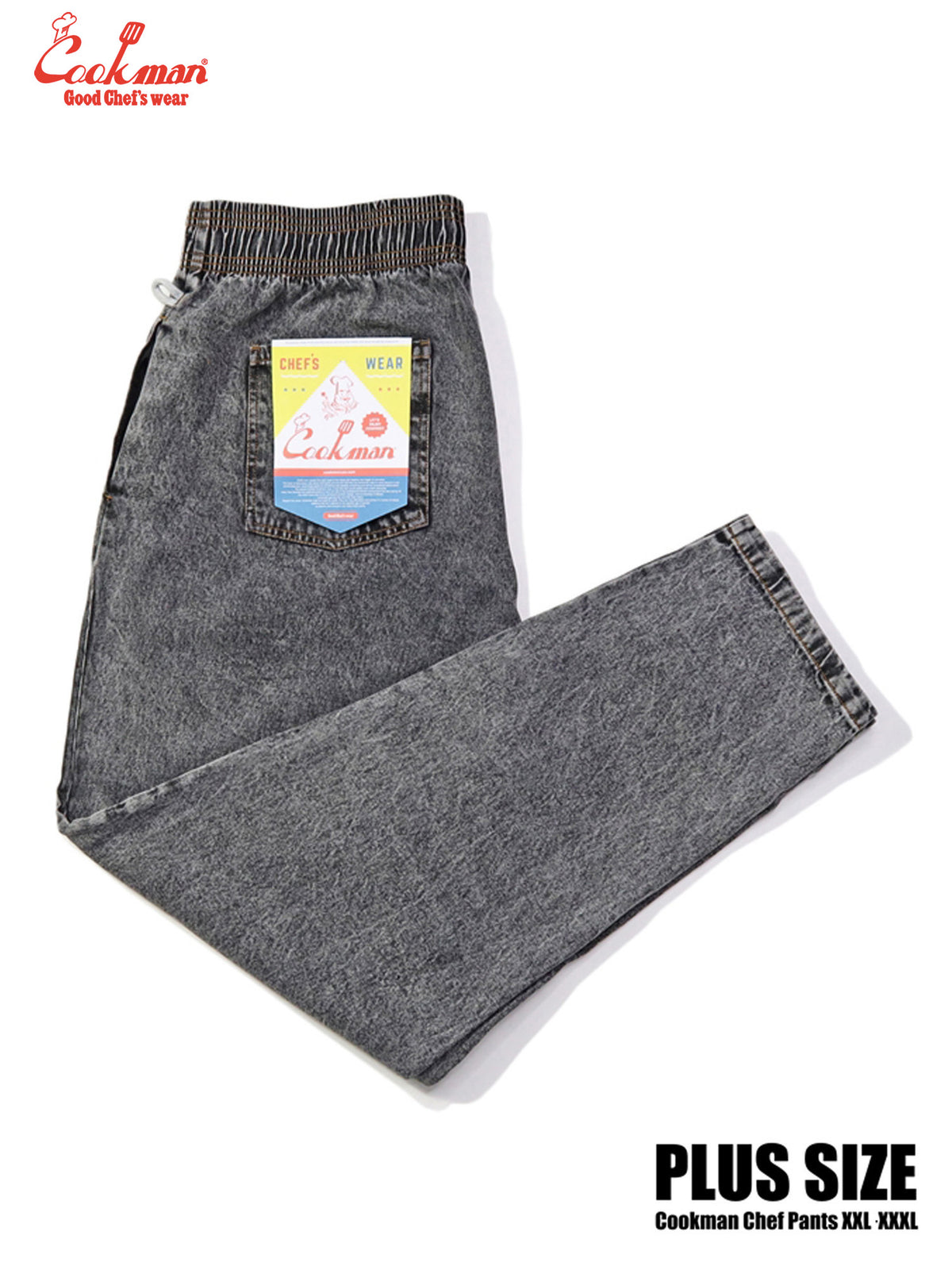 Chef Pants - Snow Washed Denim : Black