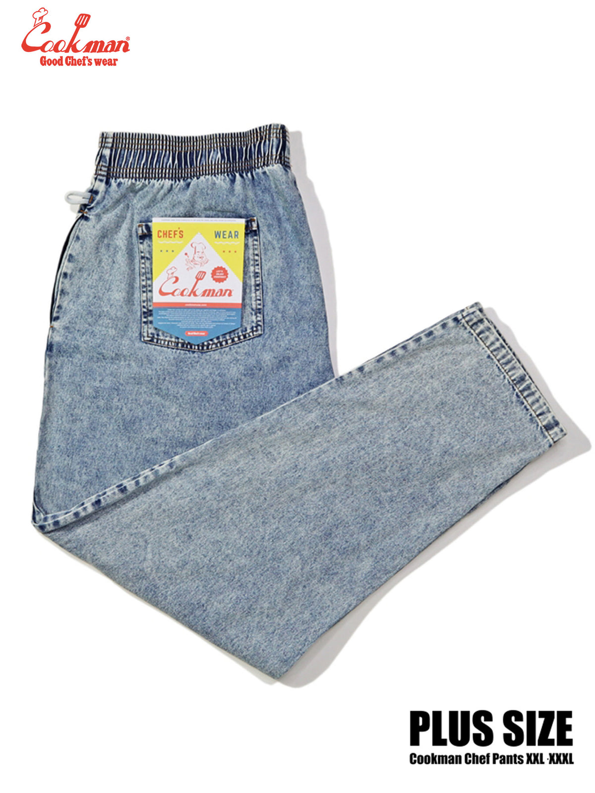 Chef Pants - Snow Washed Denim : Blue
