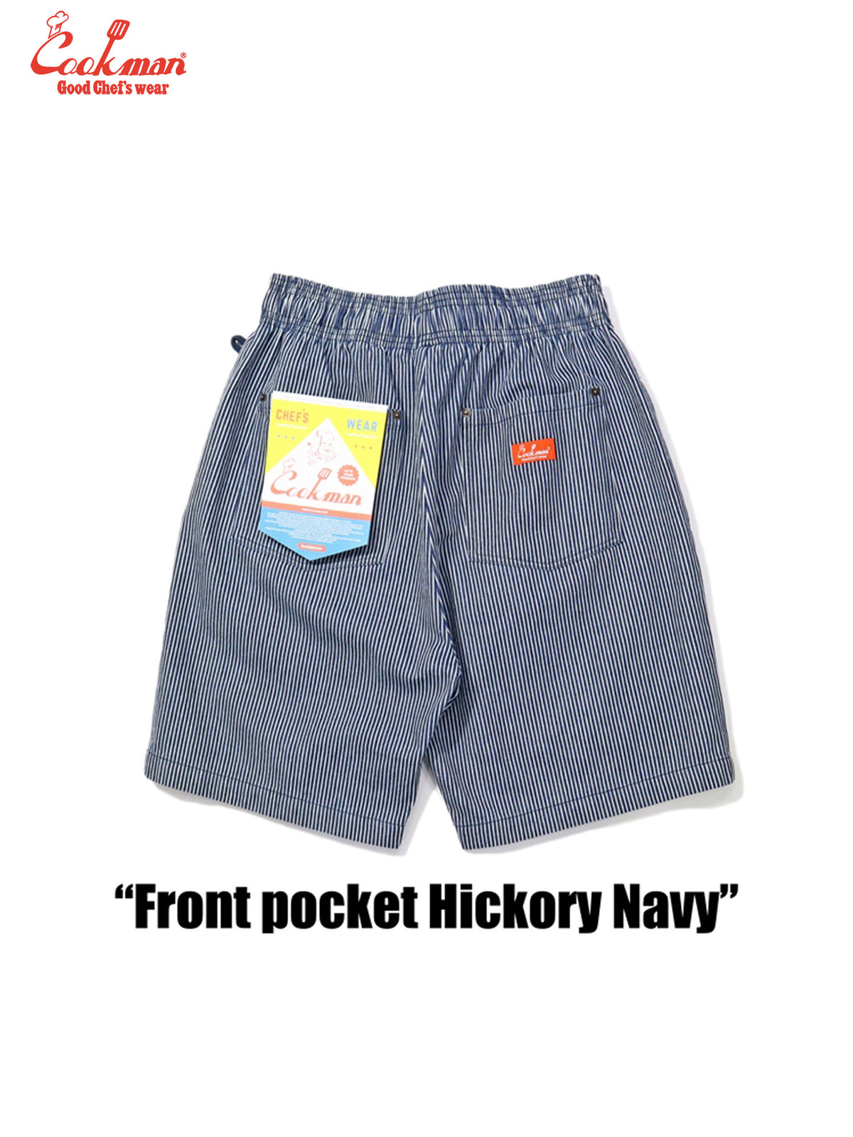 Chef Short Pants Front Pocket - Hickory : Navy