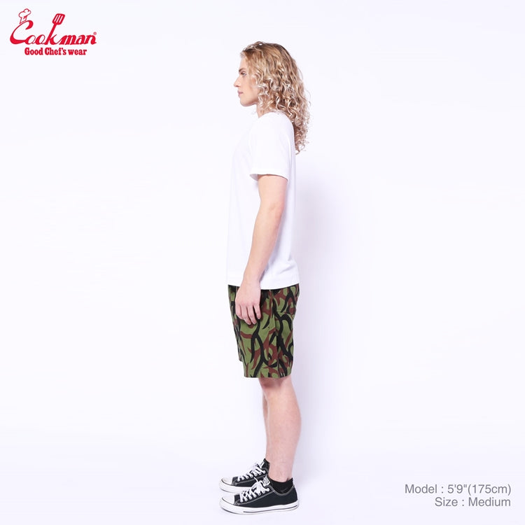 Cookman Chef Short Pants - Tribal Camo : Olive