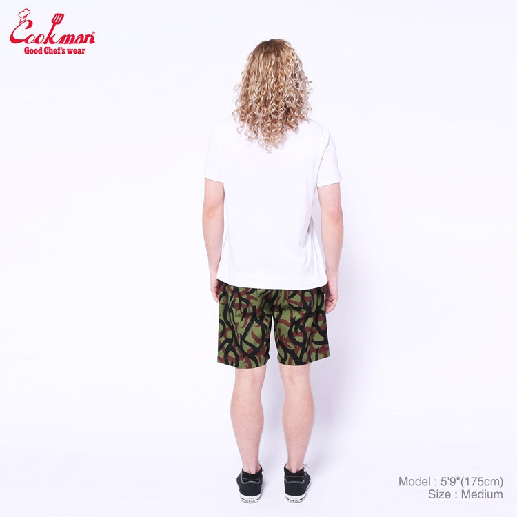 Cookman Chef Short Pants - Tribal Camo : Olive