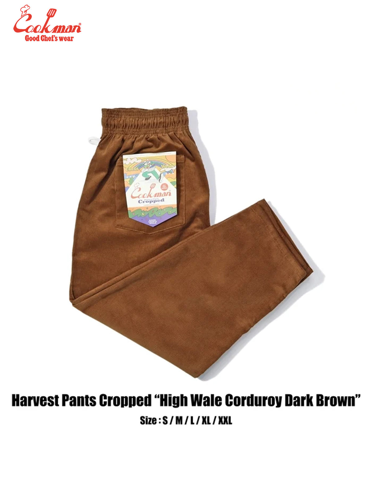 Harvest Pants Cropped - High Wale Corduroy : Dark Brown